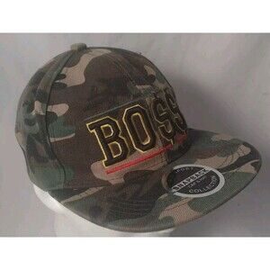 Camouflage BOSS Bo$$ Adjustable Snapback Trucker Hat/Cap-EXCELLENT!